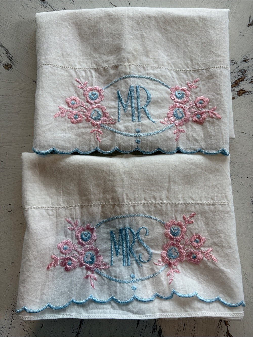 Vintage Mr & Mrs Pillowcases